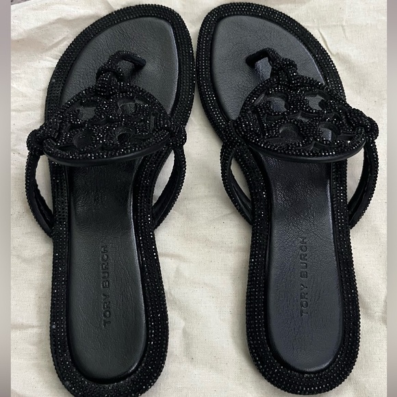 Tory Burch Miller Knotted Pavé Knotted Thong Sandal - Picture 4 of 5